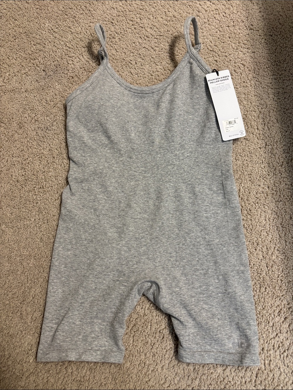 NWT Alo seamless ribbed mellow onesie size s